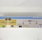 Hampton Bay 3-LIGHT Track Lighting Kit Brushed Steel & Chrome 59118 New Open Box. Fixed Price $18.95.