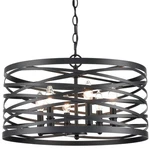 Millennium Lighting 170026 Annata 20"W Drum Chandelier - Black. Fixed Price $148.50.