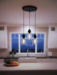 Yansun 3-LIGHT Black Vintage Cluster Hanging Ceiling Pendant With Shade. Fixed Price $34.95.