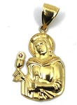 14K Solid Yellow Gold Sign Cal Jesus Pendant With Pink Sapphire. Fixed Price $818.09.