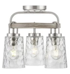 Progress Lighting Tiana 3 -light 10.24-IN Brushed Nickel Semi Flush Mount Light". Fixed Price $59.99.
