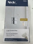 Style Selections 1-LIGHT Pendant Fitter Chrome (3786702) (shade Sold Separately). Fixed Price $20.00.