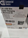 Commercial Electric 4" 60W Led Slim Color Changing Recessed Kit Dimmable. Fixed Price $17.99.