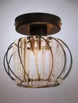 Yansun 7.09 In. 1-LIGHT Black Semi Flush Mount, Modern Ceiling With Shade. Fixed Price $22.45.