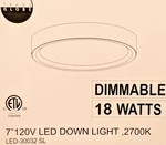Trans Globe Lighting 7" Led Flushmount Down Silver 1000LM 2700K 30032-SL. Fixed Price $9.00.