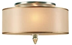 Crystorama Lighting Group 9503 Luxo 14"W Semi-flush Drum Brass. Fixed Price $248.00.