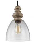 Pretty 9" Natural Driftwood Farmhouse Pendant Hanging Light. Fixed Price $150.00.