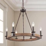 Lnc Farmhouse Chandeliers For Dining Room, Wagon Wheel Chandelier, 6-LIGHT Ki.... Fixed Price $172.48.