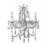 Gypsy Color The Original 4 Light Crystal White Hardwire Flush Mount Chandelie.... Fixed Price $75.89.