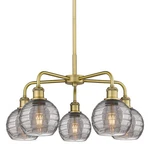 Innovations Lighting 516-5CR 14 24 Athens Deco Swirl Chandelier Brushed Brass. Fixed Price $661.76.