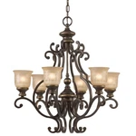 Crystorama Norwalk Light Chandelier, Bronze Umber 7416-BU. Fixed Price $664.99.