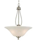 Brushed Nickel Hanging Ceiling Light Fixture Frosted Dome 3 16" Home Depot. Fixed Price $49.99.