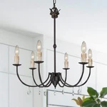 Lnc 6-LIGHT Oil-rubbed Bronze Farmhouse Crystal Chandelier. Fixed Price $165.71.
