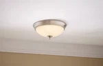 Hampton Bay Clifton 11 In. Brushed Nickel Selectable Led Flush MOUNT*A-2. Fixed Price $25.99.