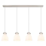 Innovations Newton Bell 4LT 8" Cl Pendant, Pn/wh 124-410-1PS-PN-G412-8WH. Fixed Price $1291.40.