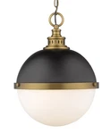 Z-lite 619P14 Matte Black / Factory Bronze Peyton 2-LIGHT 15"W Pendant. Fixed Price $410.00.