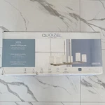 Quoizel Vista 6-LIGHT Linear Chandelier Frosted Glass Shades Nouveau Gold. Fixed Price $95.00.
