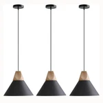 Pendant Light,solid Wood Ceiling Hanging Lamp,modern Matte Black Ligh.... Fixed Price $163.78.
