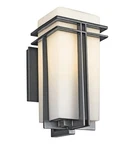Kichler Tremillo Outdoor Wall Light Fixture Lantern Sconce Etched Opal Glass. Fixed Price $99.00.