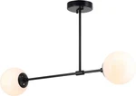 Xinbei Mid-century Modern 2 Globe Semi-flush Mount Ceiling Light Fixture, Black. Fixed Price $33.99.