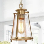 Lnc Asaf Modern Gold Mini Pendant W/ Seeded Glass Shade 1-LIGHT Farmhouse. Fixed Price $27.99.