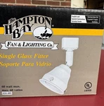 The Hampton Bay Single Glass Fitter For 3 Wire Grounded Track 60W 616-441. Fixed Price $29.00.