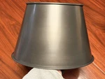 Pottery Barn Tapered Metal Hood Shade Only Bronze Black Large Open Box Nib. Fixed Price $73.95.