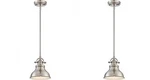 Quoizel ER1508BN - Emery Mini Pendant, Brushed Nickel Finish, 9" Height 2 Pack. Fixed Price $373.56.