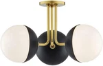 Mitzi H344603-AGB/BK Renee Light Semi Flush Ceiling. Fixed Price $249.95.