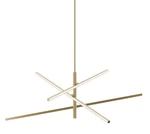 Afx KNOP48LAJUD Knoll 48"W Abstract Multi Light Pendant - Brass. Fixed Price $478.00.