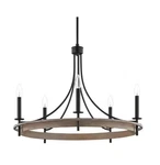 Home Decorators Woodbrier 5-LIGHT Black Medium Tone Finish Chandelier. Fixed Price $90.99.