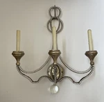 Niermann Weeks Danieli Crystal Iron Beaded Wall Sconce 3 Light 28 Single. Fixed Price $750.00.