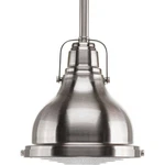 Progress Lighting P5050 Nickel Fresnel Lens Single 6"W Mini Pendant. Fixed Price $179.99.