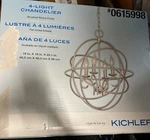 Kichler Vivian 4-LIGHT Brushed Nickel Modern/contemporary Cage Chandelier. Fixed Price $79.99.