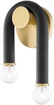 Mitzi H382102-AGB/BK Whit 2-LIGHT Wall Sconce Aged Brass And Black Finish. Fixed Price $356.99.