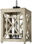 Regina Andrew Wood Lattice 4-LIGHTS Lantern Ceiling Chandelier. Fixed Price $550.00.