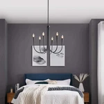 Modern Black 6-LIGHT Pendant Chandelier For Dining Room, Entryway, Bedroom. Fixed Price $240.60.