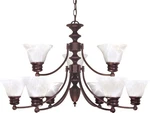 Nuvo Lighting 60/362 Bronze Empire 9-LIGHT 32"W Chandelier. Fixed Price $457.99.