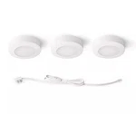 Commercial Electric 3-LIGHT Plug-in Led White Puck Kit With Cct (o). Fixed Price $38.99.