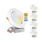 Procuru 4-PACK 6-INCH Gimbal Air-tight Led 2700K-6000K Color Selectable, Ro.... Fixed Price $130.49.