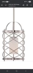 Pair (2) Nuvo Ginger Lighting 60/5332 Nickel Single 8"W Mini Pendants. Fixed Price $125.00.