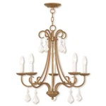 Livex Daphne Light Chandelier, Antique Gold Leaf 40875-48. Fixed Price $299.96.