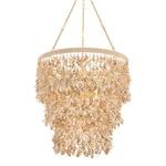Corbett Lighting Naxos 12LT Chandelier, Gold Leaf/coco Shell 552-30-VGL. Fixed Price $5764.00.