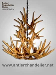 Faux Antler Mule Deer Cascade 9 Light Chandelier, Rustic Lamps, CRS-18. Fixed Price $1469.00.