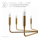 Modway Rekindle 8-LIGHT Iron Metal Chandelier Satin Brass. Fixed Price $204.00.