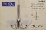 Progress Lighting Rave Contemporary 3-LIGHT Chandelier Brushed Nickel New. Fixed Price $109.99.