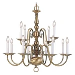 Livex Lighting Williamsburg Chandelier Antique Brass 5012-01. Fixed Price $535.96.