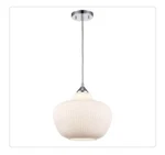 Home Decorators Pompton 1-LIGHT Gold Pendant Fixture With Globe Shade. Fixed Price $45.99.