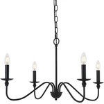 Elegant Lighting LD5006D30 Rohan 4 30"W Taper Candle Style - Black. Fixed Price $134.00.