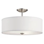 Kichler 43692NI 18 In. 3-LIGHT Brushed Nickel Semi-flush Mount Ceiling. Fixed Price $72.00.